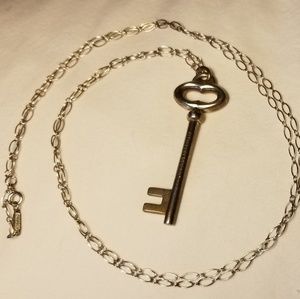 Tiffany & Co. Steriling Silver Key 30" Necklace